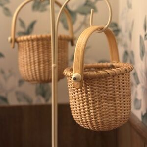 Vintage Miniature Nantucket Baskets - Set of 2